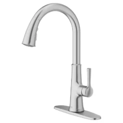 American Standard Renate Single Handle Pull Down Sprayer Kitchen Faucet In Stainless Steel -The Home Depot stainless steel american standard pull down kitchen faucets 9319310 075 66 1000