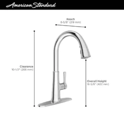 American Standard Renate Single Handle Pull Down Sprayer Kitchen Faucet In Stainless Steel -The Home Depot stainless steel american standard pull down kitchen faucets 9319310 075 a0 1000