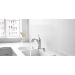 American Standard Barton Single-Handle Pull-Out Sprayer Kitchen Faucet With Soap Dispenser In Stainless Steel -The Home Depot stainless steel american standard pull out kitchen faucets 4145ssf 77 1000