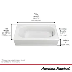 American Standard Princeton PRO 60 In. X 30 In. Soaking Bathtub With Right Drain In White -The Home Depot white american standard alcove bathtubs 1391202 020 44 1000