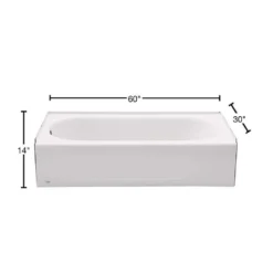 American Standard Princeton 60 In. X 30 In. Soaking Bathtub With Left Hand Drain In White -The Home Depot white american standard alcove bathtubs 2390 202 020 40 1000