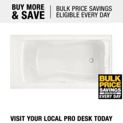 American Standard EverClean 60 In. X 32 In. Whirlpool Bathtub With Right Drain In White -The Home Depot white american standard alcove bathtubs 2425lc rho 020 1d 1000