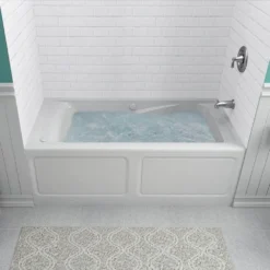 American Standard EverClean 60 In. X 32 In. Whirlpool Bathtub With Right Drain In White -The Home Depot white american standard alcove bathtubs 2425lc rho 020 1f 1000