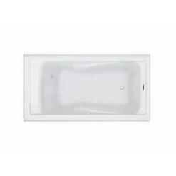 American Standard EverClean 60 In. X 32 In. Whirlpool Bathtub With Right Drain In White -The Home Depot white american standard alcove bathtubs 2425lc rho 020 fa 1000