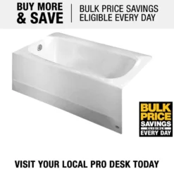 American Standard Cambridge 60 In. X 32 In. Soaking Bathtub With Left Hand Drain In White -The Home Depot white american standard alcove bathtubs 2460 002 020 1d 1000