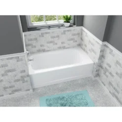 American Standard Cambridge 60 In. X 32 In. Soaking Bathtub With Left Hand Drain In White -The Home Depot white american standard alcove bathtubs 2460 002 020 40 1000