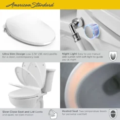 American Standard AquaWash 2.0 SpaLet Electric Bidet Seat For Elongated Toilet In White -The Home Depot white american standard bidet toilet seats 8019a60gpc 020 1d 1000