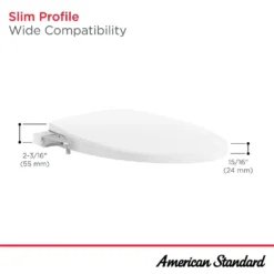 American Standard AquaWash Slim Non-Electric Slow Close Bidet Seat For Elongated Toilets In White -The Home Depot white american standard bidet toilet seats 8033a65g 020 a0 1000