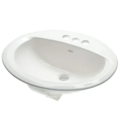 American Standard Aqualyn Self-Rimming Drop-In Bathroom Sink In White