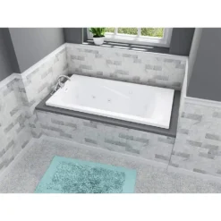 American Standard EverClean 60 In. X 32 In. Reversible Drain Whirlpool Tub In White -The Home Depot white american standard drop in tubs 2422lc 020 40 1000