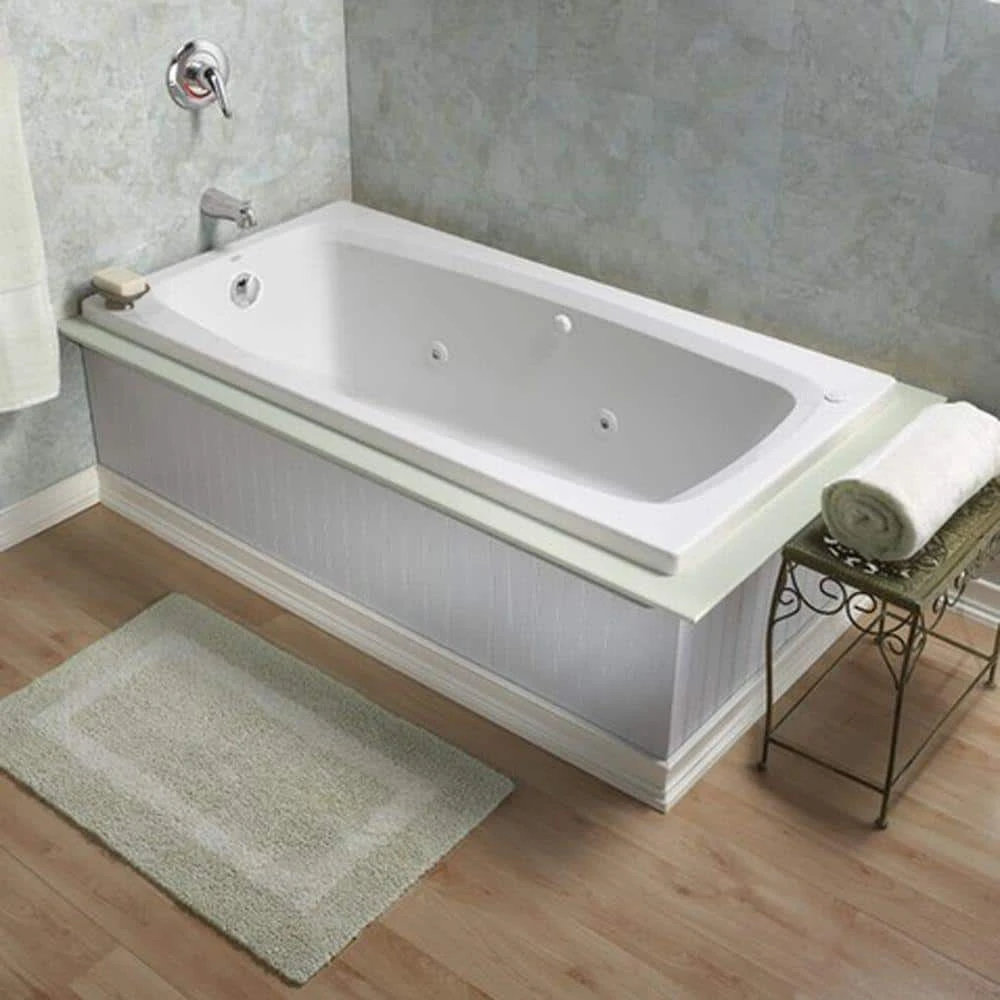 American Standard EverClean 60 In. X 32.8 In. Rectangular Whirlpool Bathtub With Reversible Drain In White 3 American Standard EverClean 60 In. X 32.8 In. Rectangular Whirlpool Bathtub With Reversible Drain In White - Image 3