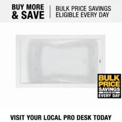 American Standard EverClean Reversible Drain 60 In. Acrylic Rectangular Drop-in 8-Jet Whirlpool Bathtub In White -The Home Depot white american standard drop in tubs 2771lc 020 1d 1000