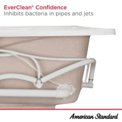 American Standard EverClean Reversible Drain 60 In. Acrylic Rectangular Drop-in 8-Jet Whirlpool Bathtub In White -The Home Depot white american standard drop in tubs 2771lc 020 44 1000