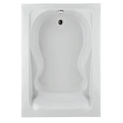American Standard Cadet 72 In. X 42 In. Rectangular Soaking Bathtub With Reversible Hand Drain In White