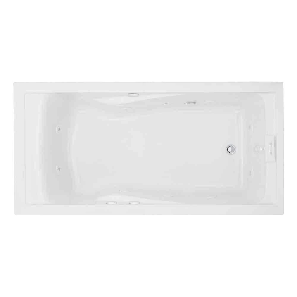 American Standard EverClean 72 In. Acrylic Rectangular Drop-in Whirlpool Bathtub In White 1 American Standard EverClean 72 In. Acrylic Rectangular Drop-in Whirlpool Bathtub In White