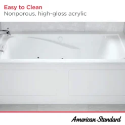 American Standard EverClean 72 In. Acrylic Rectangular Drop-in Whirlpool Bathtub In White 14 American Standard EverClean 72 In. Acrylic Rectangular Drop-in Whirlpool Bathtub In White -The Home Depot white american standard drop in tubs 7236lc 020 a0 1000