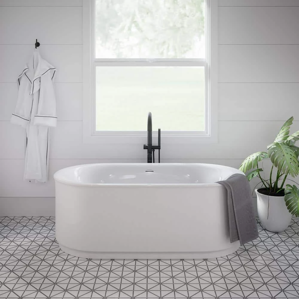 American Standard Studio S 68 In. X 34 In. Soaking Bathtub With Center Hand Drain In White 2 American Standard Studio S 68 In. X 34 In. Soaking Bathtub With Center Hand Drain In White - Image 2