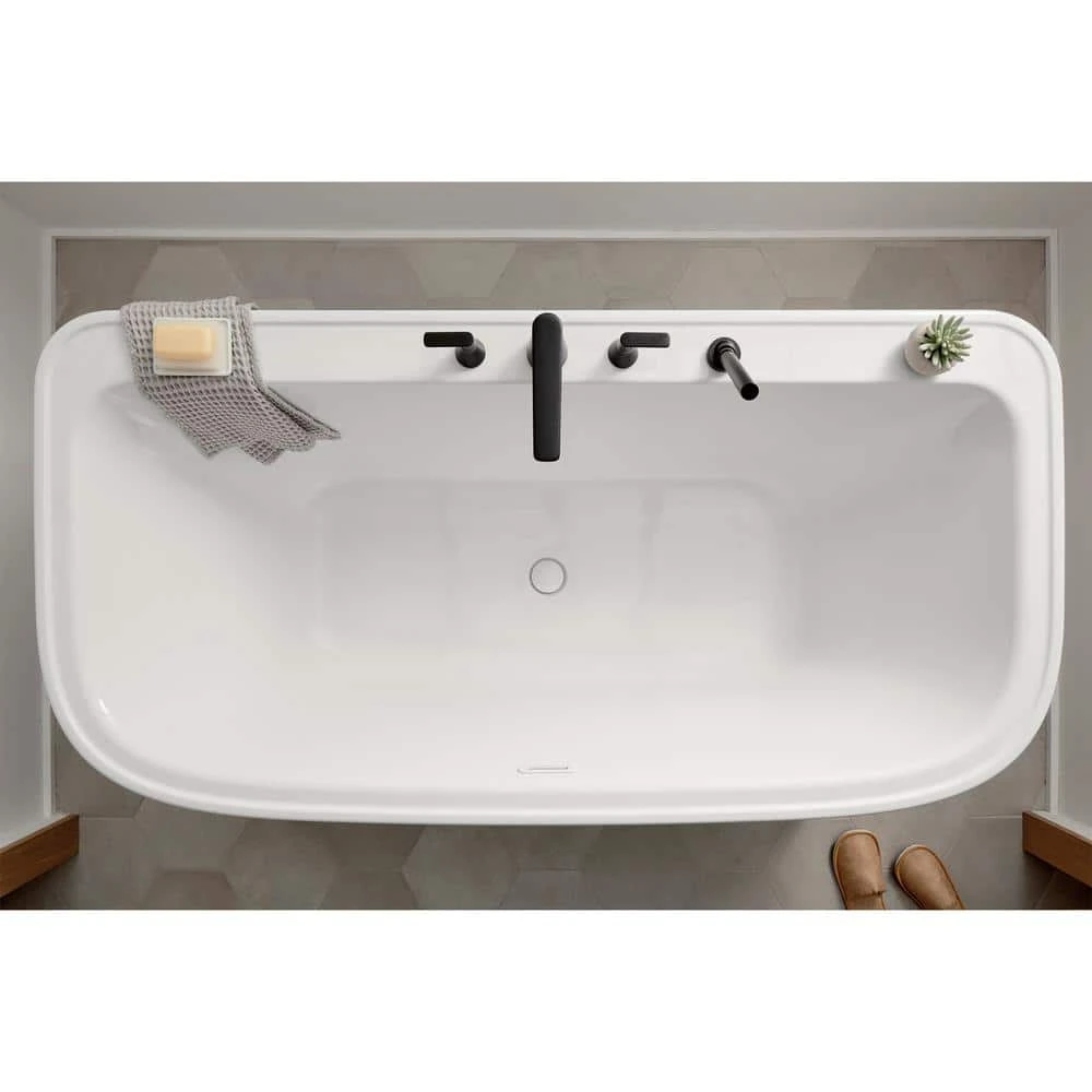 American Standard Aspirations 68 In. X 34 In. Freestanding Soaking Bathtub In White 4 American Standard Aspirations 68 In. X 34 In. Freestanding Soaking Bathtub In White - Image 4
