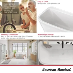 American Standard Aspirations 68 In. X 34 In. Freestanding Soaking Bathtub In White 7 American Standard Aspirations 68 In. X 34 In. Freestanding Soaking Bathtub In White -The Home Depot white american standard freestanding tubs 2677004 020 4f 1000