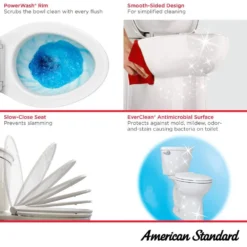 American Standard Town Square S 1-Piece 1.28 GPF Single Flush Elongated Toilet In White, Seat Included -The Home Depot white american standard one piece toilets 2851a104 020 1d 1000