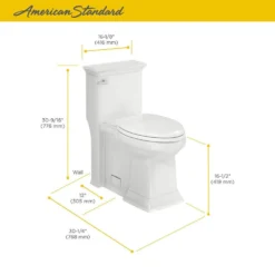 American Standard Town Square S 1-Piece 1.28 GPF Single Flush Elongated Toilet In White, Seat Included -The Home Depot white american standard one piece toilets 2851a104 020 40 1000