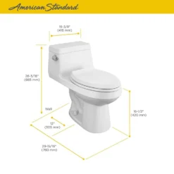 American Standard Colony 1-Piece 1.28 GPF Single Flush Elongated Toilet In White Seat Included -The Home Depot white american standard one piece toilets 2961a104sc 020 40 1000