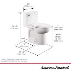 American Standard Compact Cadet 3 1-Piece 1.28 GPF Single Flush Elongated Chair Height Toilet In White -The Home Depot white american standard one piece toilets 612aa001 020 40 1000