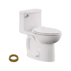 American Standard Compact Cadet 3 1-Piece 1.28 GPF Single Flush Elongated Chair Height Toilet In White