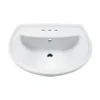 American Standard Cadet 6 In. Pedestal Sink Basin With 4 In. Faucet Centers In White