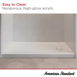 American Standard Aspirations 60 In. L X 32 In. W Single Threshold Alcove Shower Pan Base With Right Drain In White -The Home Depot white american standard shower pans a8020t rho 020 fa 1000