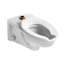 American Standard Afwall FloWise 1.28 GPF Elongated Toilet Bowl Only With Top Spud Flushometer In White