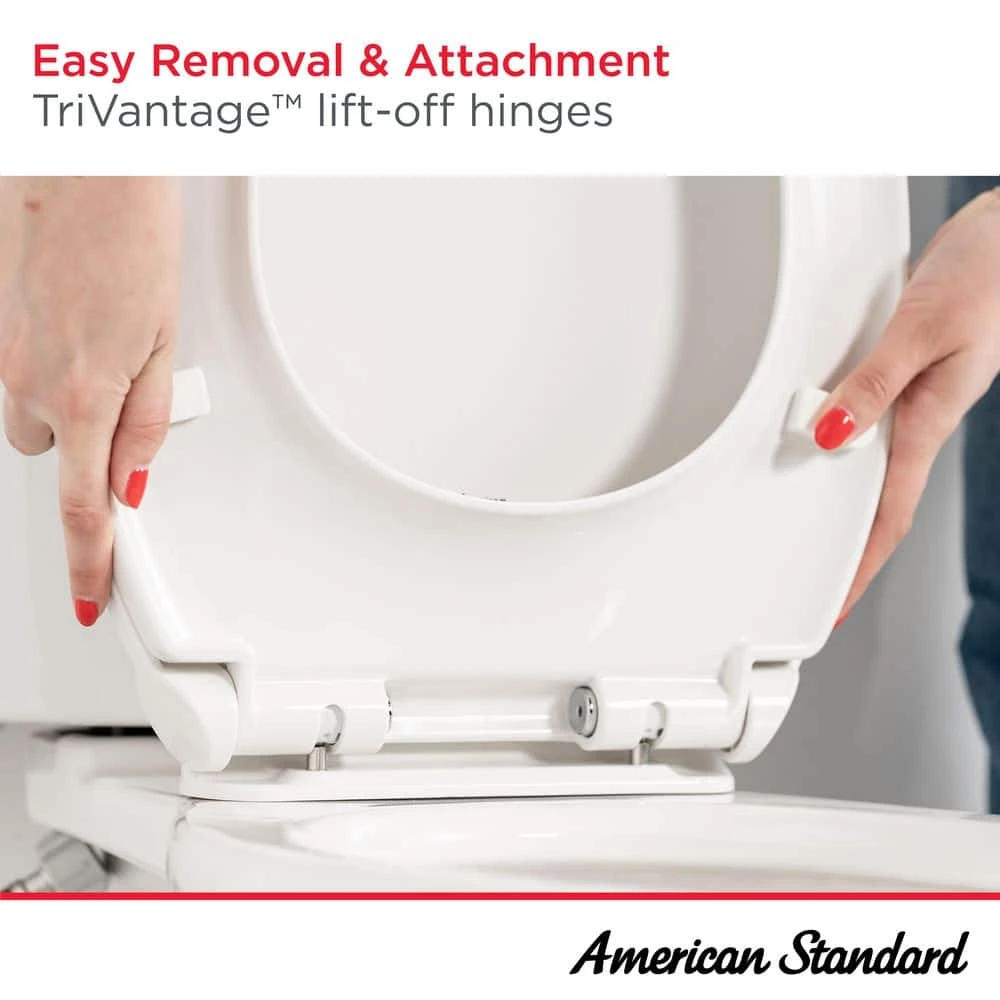 American Standard Transitional Elongated Slow Close EverClean Toilet Seat In White 5 American Standard Transitional Elongated Slow Close EverClean Toilet Seat In White - Image 5