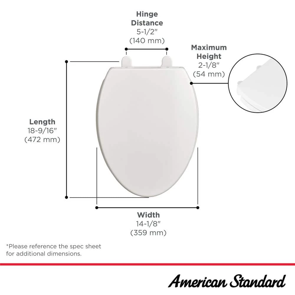 American Standard Transitional Elongated Slow Close EverClean Toilet Seat In White 4 American Standard Transitional Elongated Slow Close EverClean Toilet Seat In White - Image 4