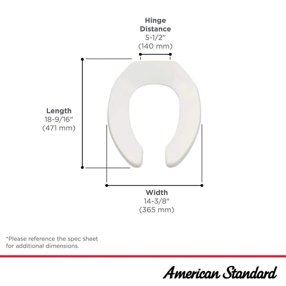 American Standard Commercial Elongated Toilet Seat In White 3 American Standard Commercial Elongated Toilet Seat In White - Image 3