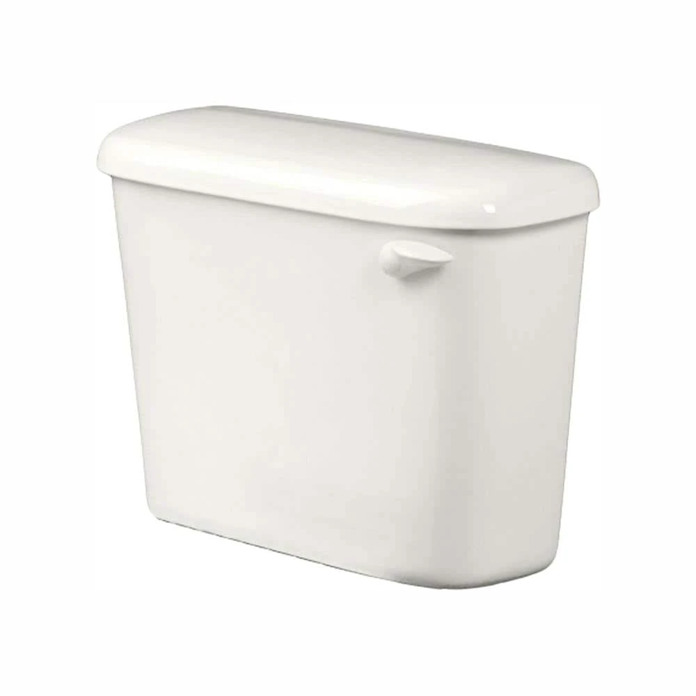 American Standard Colony 1.28 GPF Single Flush Toilet Tank Only For 10 In. Rough In White With Right-Hand Trip Lever 1 American Standard Colony 1.28 GPF Single Flush Toilet Tank Only For 10 In. Rough In White With Right-Hand Trip Lever
