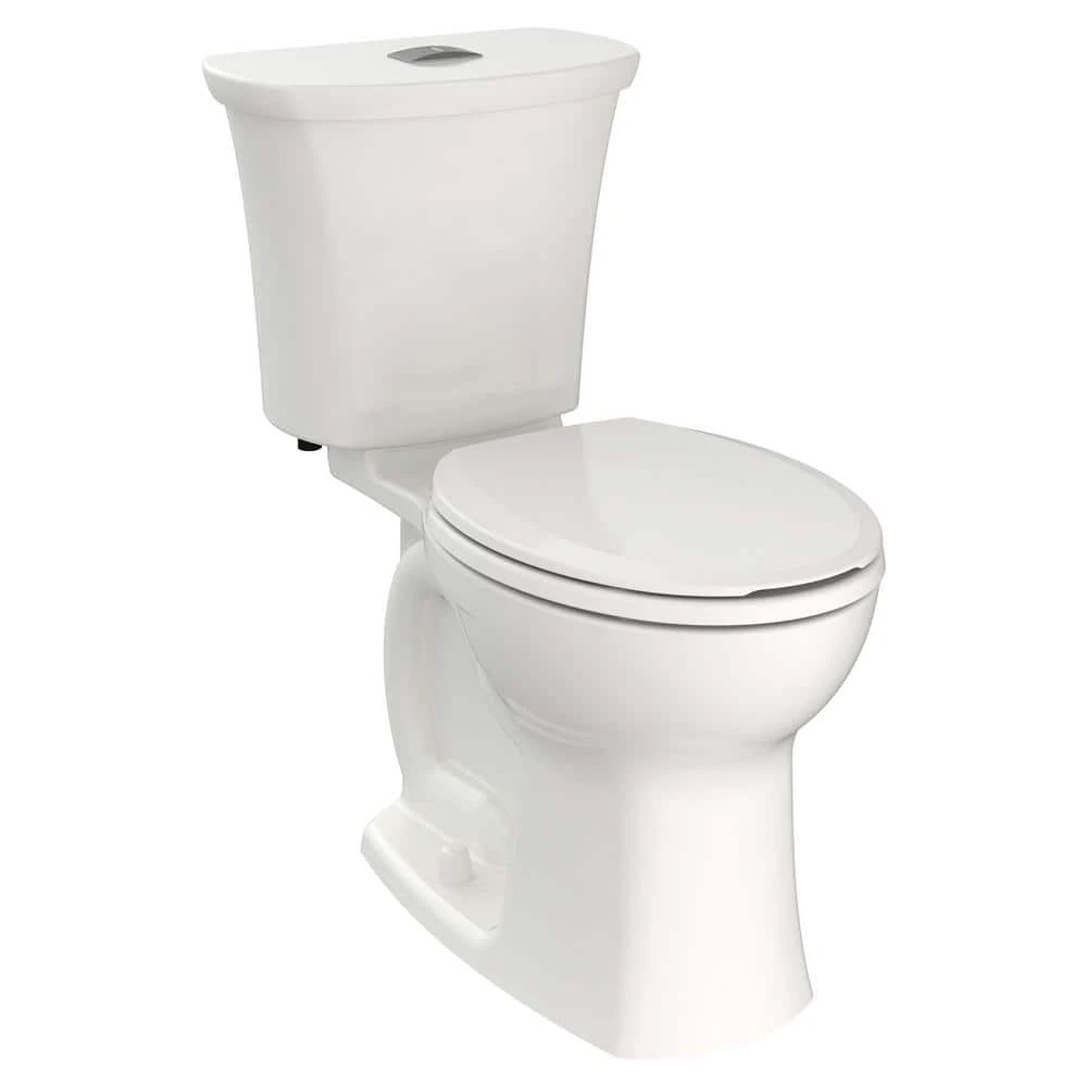 American Standard Edgemere 2-Piece 1.1/1.6 GPF Dual Flush Right Height Round Front Toilet In White, Seat Not Included 4 American Standard Edgemere 2-Piece 1.1/1.6 GPF Dual Flush Right Height Round Front Toilet In White, Seat Not Included - Image 4