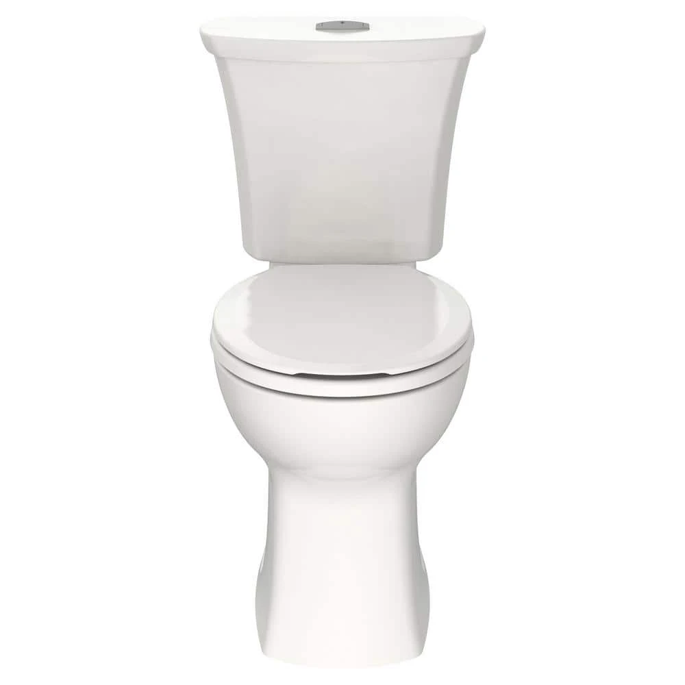 American Standard Edgemere 2-Piece 1.1/1.6 GPF Dual Flush Right Height Round Front Toilet In White, Seat Not Included 2 American Standard Edgemere 2-Piece 1.1/1.6 GPF Dual Flush Right Height Round Front Toilet In White, Seat Not Included - Image 2