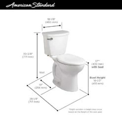 American Standard Cadet PRO 2-Piece 1.28 GPF Single Flush Chair Height Elongated Toilet With 10 In. Rough-In In White -The Home Depot white american standard two piece toilets 215ab104 020 c3 1000