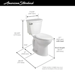 American Standard Cadet PRO Two-Piece 1.28 GPF Single Flush Chair Height Round Toilet With 12 In. Rough-In In White -The Home Depot white american standard two piece toilets 215ba104 020 a0 1000