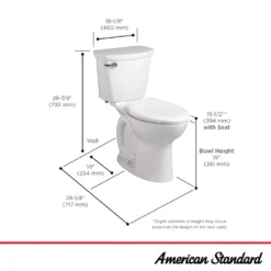 American Standard Cadet Pro 10 In. 2-Piece 1.6 GPF Single Flush Elongated Toilet In White Seat Not Included -The Home Depot white american standard two piece toilets 215cb004 020 a0 1000