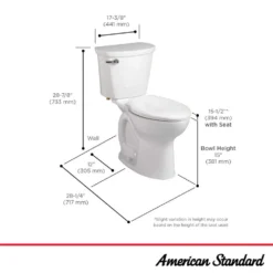 American Standard Cadet PRO 2-Piece 1.6 GPF Single Flush Round Toilet With 12 In. Rough-in In White -The Home Depot white american standard two piece toilets 215da004 020 a0 1000