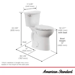 American Standard Cadet PRO 12 In. 2-Piece 1.28 GPF Single Flush Extra Tall Elongated Toilet In White 12 American Standard Cadet PRO 12 In. 2-Piece 1.28 GPF Single Flush Extra Tall Elongated Toilet In White -The Home Depot white american standard two piece toilets 215ta104 020 40 1000