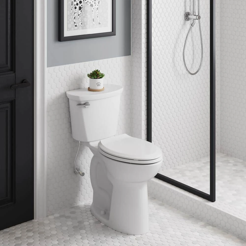 American Standard Cadet PRO 12 In. 2-Piece 1.28 GPF Single Flush Extra Tall Elongated Toilet In White 2 American Standard Cadet PRO 12 In. 2-Piece 1.28 GPF Single Flush Extra Tall Elongated Toilet In White - Image 2