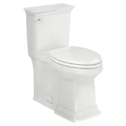 American Standard Town Square S Right Height 2-Piece 1.28 GPF Single Flush Elongated Toilet In White Seat Included