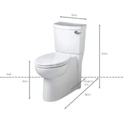American Standard Cadet 3-Flo Wise 2-Piece 1.28 GPF Single Flush Chair Height Elongated Toilet With Skirted Bowl In White, Seat Included -The Home Depot white american standard two piece toilets 2989813 020 40 1000