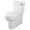 American Standard Cadet 3-Flo Wise 2-Piece 1.28 GPF Single Flush Chair Height Elongated Toilet With Skirted Bowl In White, Seat Included