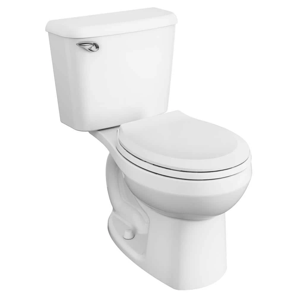 American Standard Reliant Two-Piece 10 In Rough 1.28 GPF Single Flush Round Standard Height Toilet With Slow-Close Seat In White 1 American Standard Reliant Two-Piece 10 In Rough 1.28 GPF Single Flush Round Standard Height Toilet With Slow-Close Seat In White