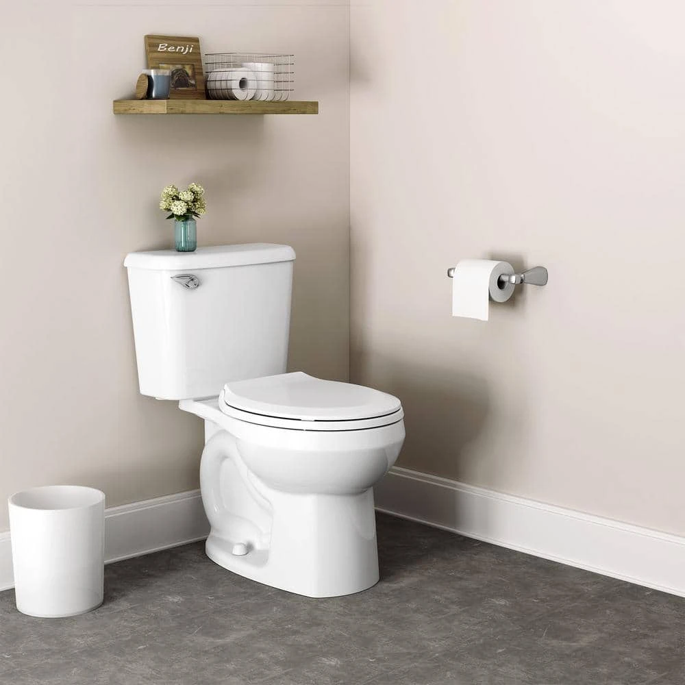 American Standard Reliant Two-Piece 10 In Rough 1.28 GPF Single Flush Round Standard Height Toilet With Slow-Close Seat In White 2 American Standard Reliant Two-Piece 10 In Rough 1.28 GPF Single Flush Round Standard Height Toilet With Slow-Close Seat In White - Image 2