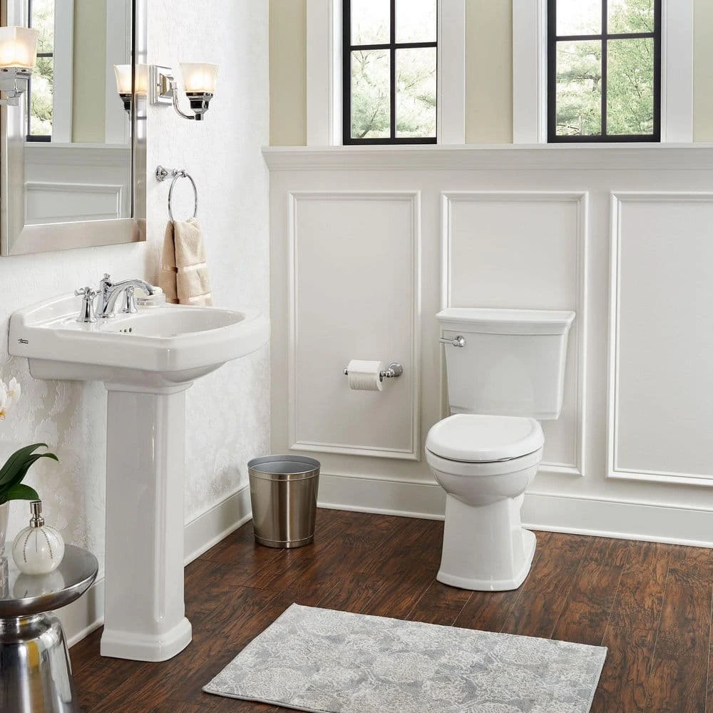 American Standard Optum VorMax Two-Piece 1.28 GPF Single Flush Elongated Chair Height Toilet With Slow-Close Seat In White 6 American Standard Optum VorMax Two-Piece 1.28 GPF Single Flush Elongated Chair Height Toilet With Slow-Close Seat In White - Image 6