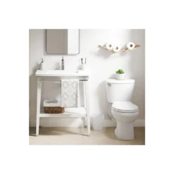 American Standard Reliant 12 In. Rough In 2-Piece 1.28 GPF Single Flush Elongated Toilet With Slow Close Seat In White -The Home Depot white american standard two piece toilets 726aa101 020 4f 1000